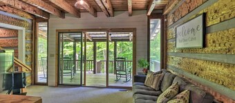 Creekside cabin w/ hot tub, fireplace & trail