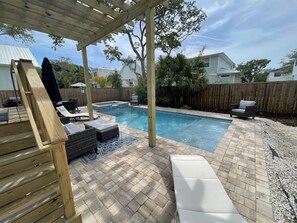 Outdoor pool, a heated pool - Beach Paradise. Heated Private Pool and Spa. Close to the Beach! (St. Augustine)