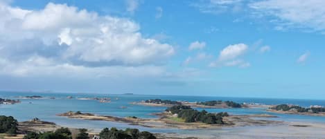 On the beach, beach towels