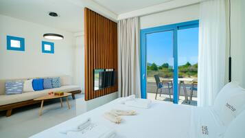 Deluxe studio suite | Luxe beddengoed, pillowtop-bedden, individueel gedecoreerd