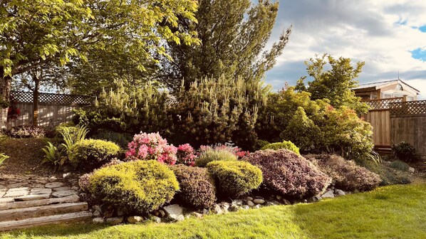 Property grounds - Quiet, private, bungalow w fenced yard. (Parksville)