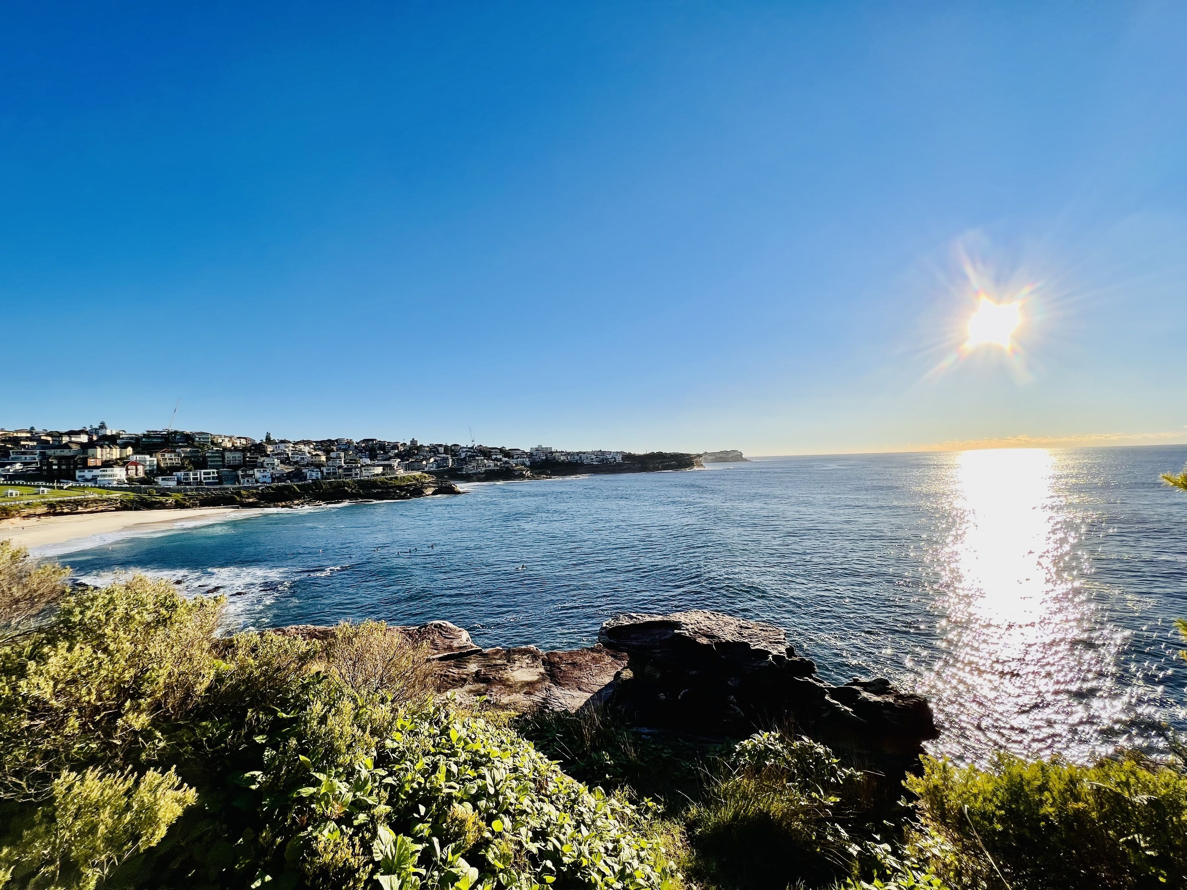 Lovely walk to the beaches with balcony facing tropical garden & seaview