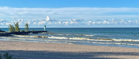 Vlak bij het strand