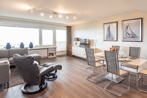 TV, stereo - Meerblick - Logenplatz 55 - Moderne 2-zimmerwohnung mit Meerblick und ca. 65 m² Wohnfläche, für bis (Wenningstedt-Braderup (Sylt))