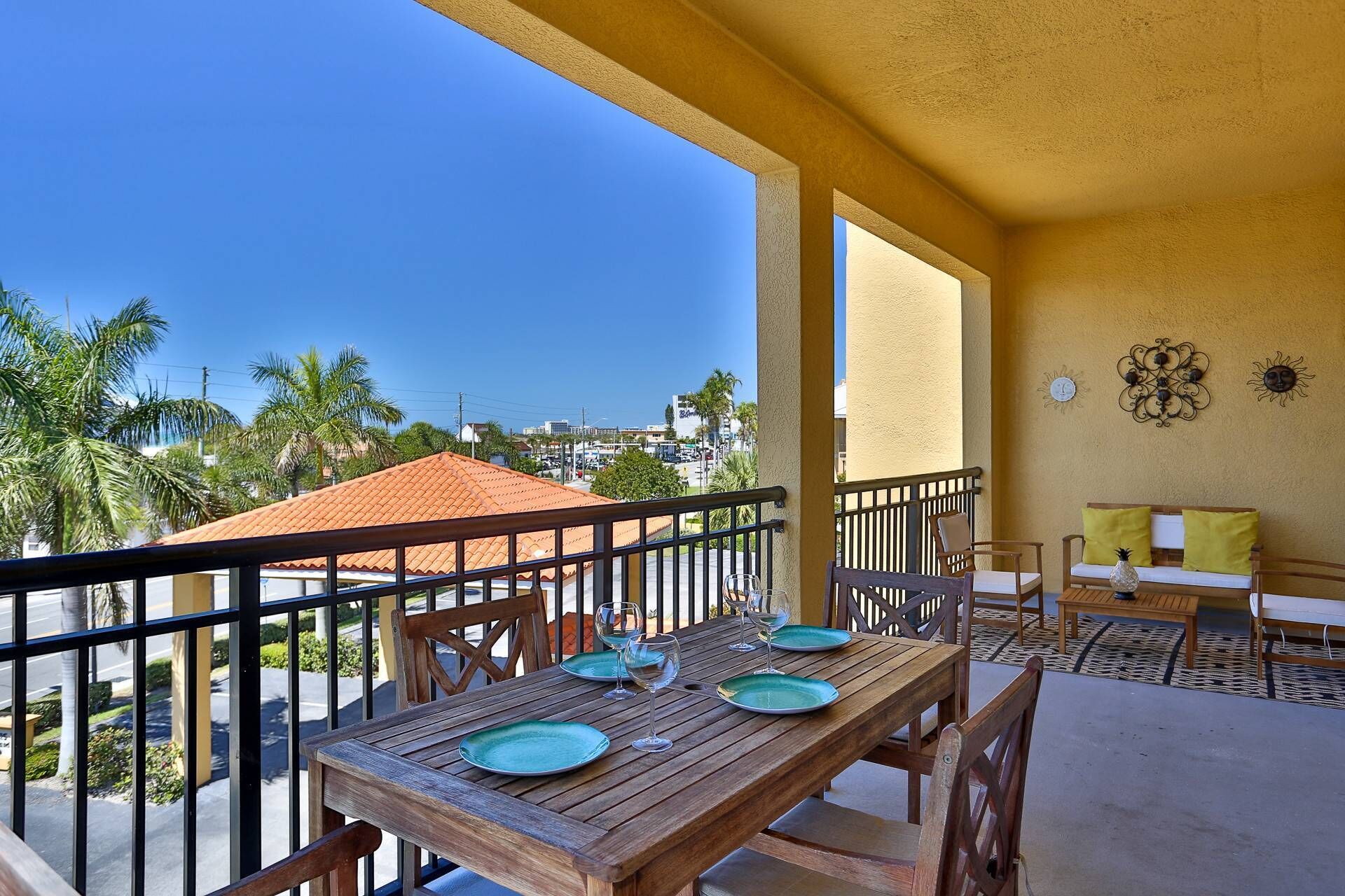 Spacious Balcony with Water Views, Outdoor Dining and Seating.