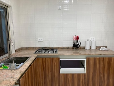 A newly furnished 2 bedroom service apartment
