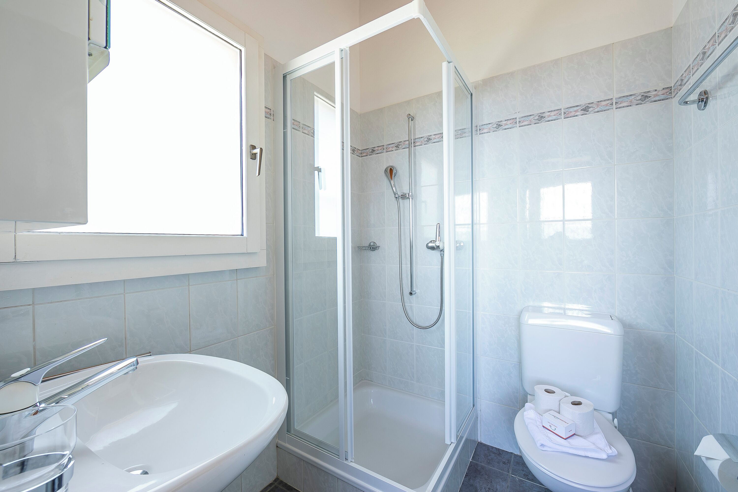 Family Apartment, Multiple Bedrooms, Mountainside (Petit Cadeau) | Bathroom | Shower, hair dryer, towels, soap