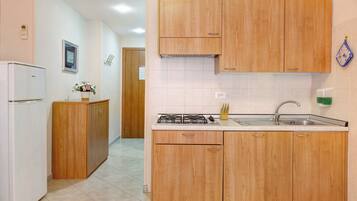 Kühlschrank, Mikrowelle, Herdplatte, Geschirrspüler