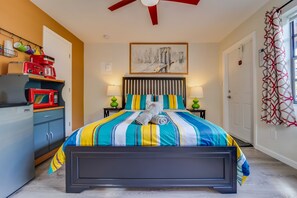 Iron/ironing board, travel crib, free WiFi, bed sheets