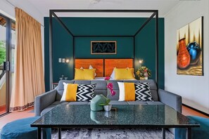 Rom – executive, hageutsikt | Safe på rommet, wi-fi (inkludert) og sengetøy