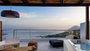 Apartment, 2 Bedrooms, Jetted Tub, Sea View | Terrace/patio