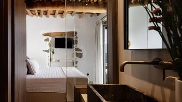 Apartment, 2 Schlafzimmer, Whirlpool, Meerblick | Badezimmer
