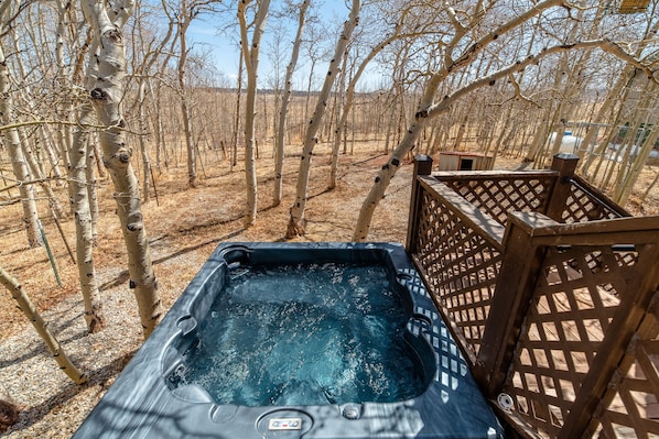 Outdoor spa tub
