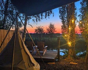 Cabin, 1 King Bed | View from property - Narrowboat With Hot Tub, Spa, Cruising And More (Doncaster)