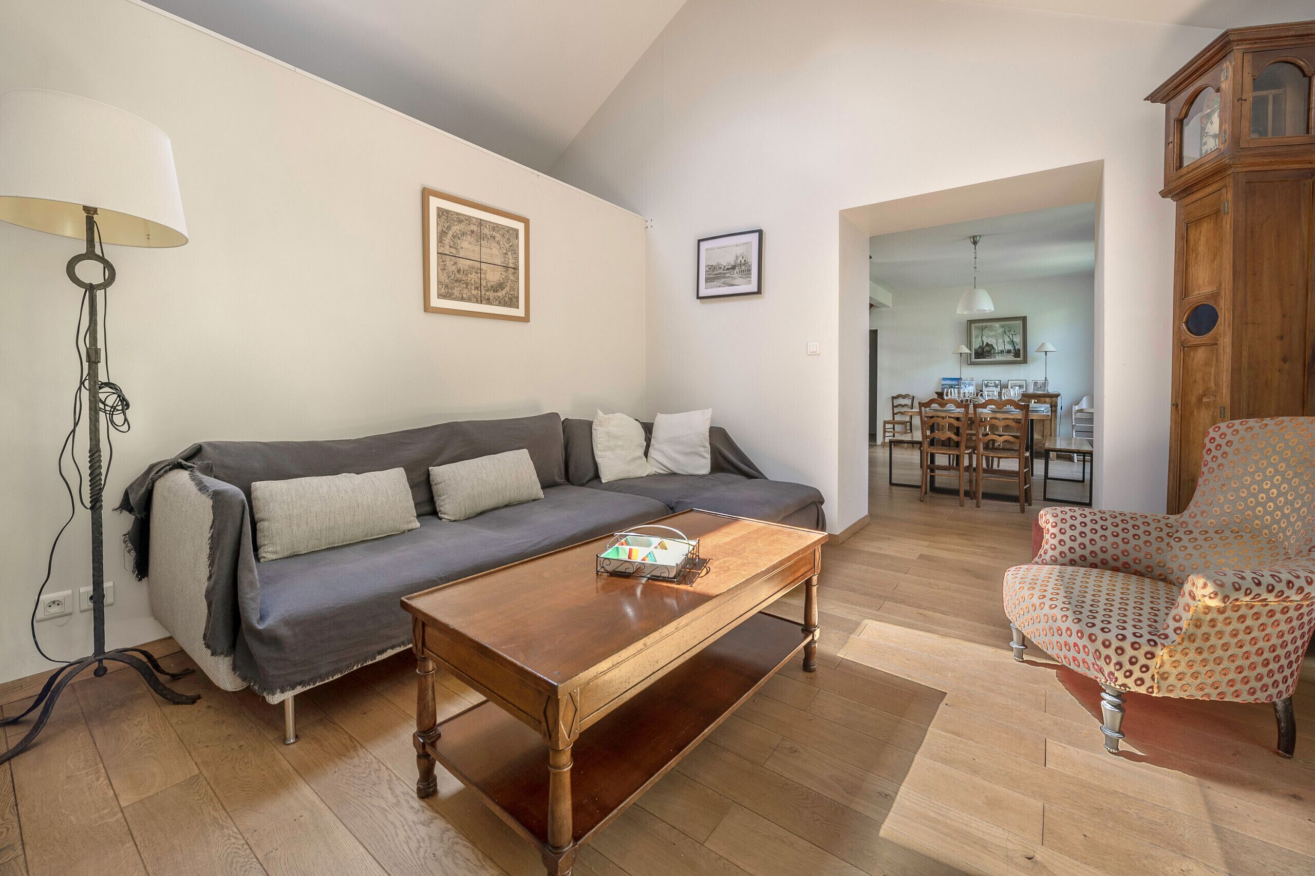 Télévision, cheminée, lecteur de DVD