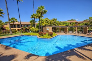Outdoor pool, a heated pool - Ground-Floor Retreat Wailea Ekahi Condo #33B: Updated & Perfect for Your Escape! (Wailea, Maui)