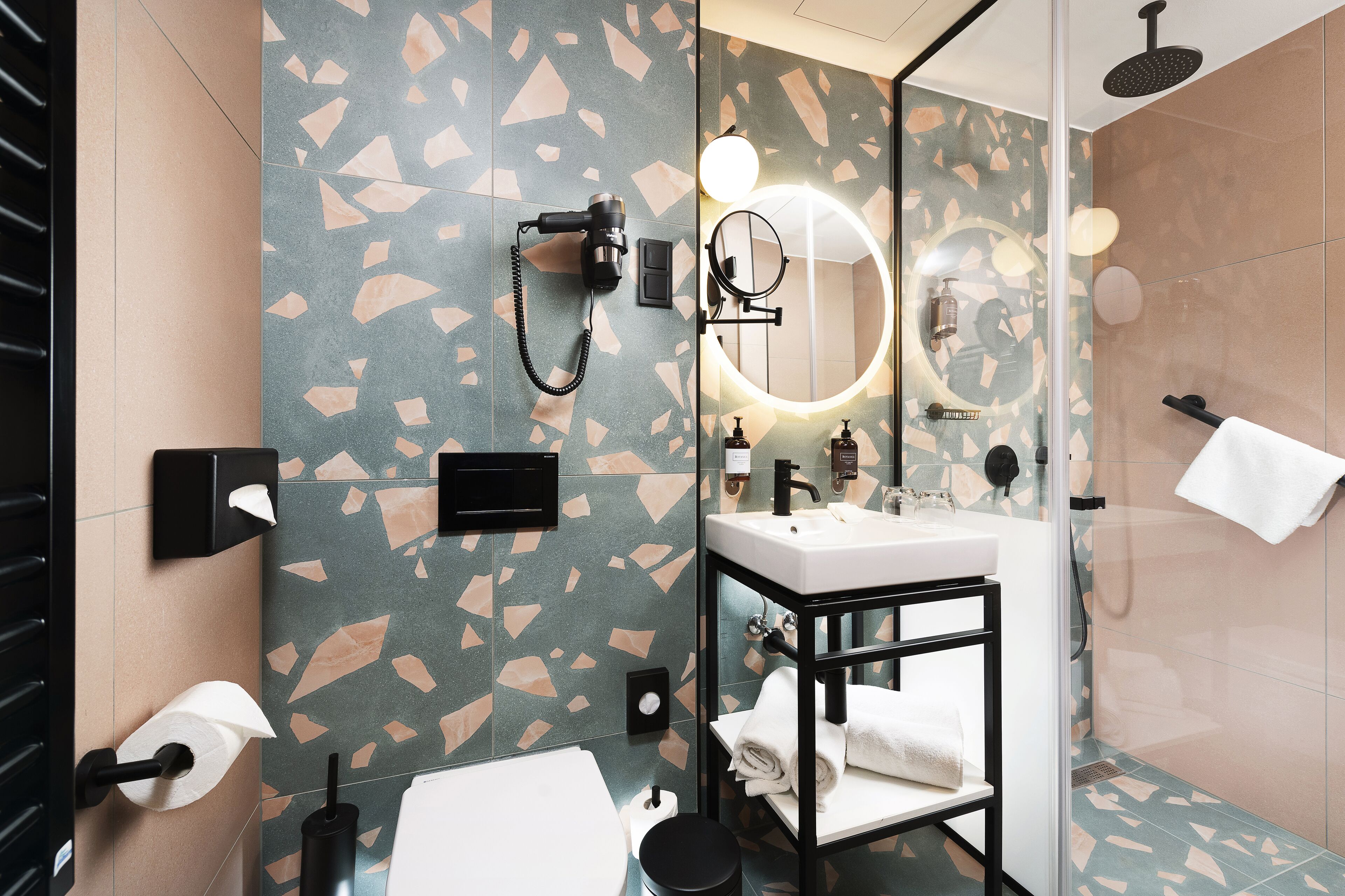 premium double /twin room | bathroom | eco-friendly toiletries, hair dryer, towels, soap