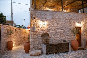 Front of property - Dandy Villas Tower-Built in 17th century (East Mani)