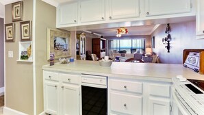 Condo, 2 Bedrooms | Private kitchen - Recently Renovated Beach Condo with Large Patio Deck and Ocean View by RedAwning (Fernandina Beach)