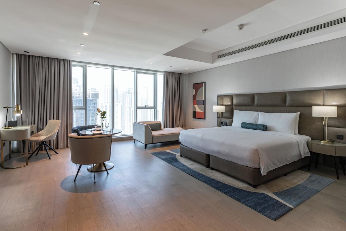 In-room safe, desk, laptop workspace, soundproofing