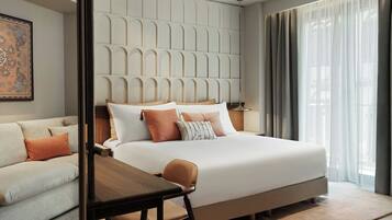 Rom – deluxe, 1 kingsize-seng med sovesofa (View) | Sengetøy i egyptisk bomull, sengetøy av topp kvalitet og dundyner