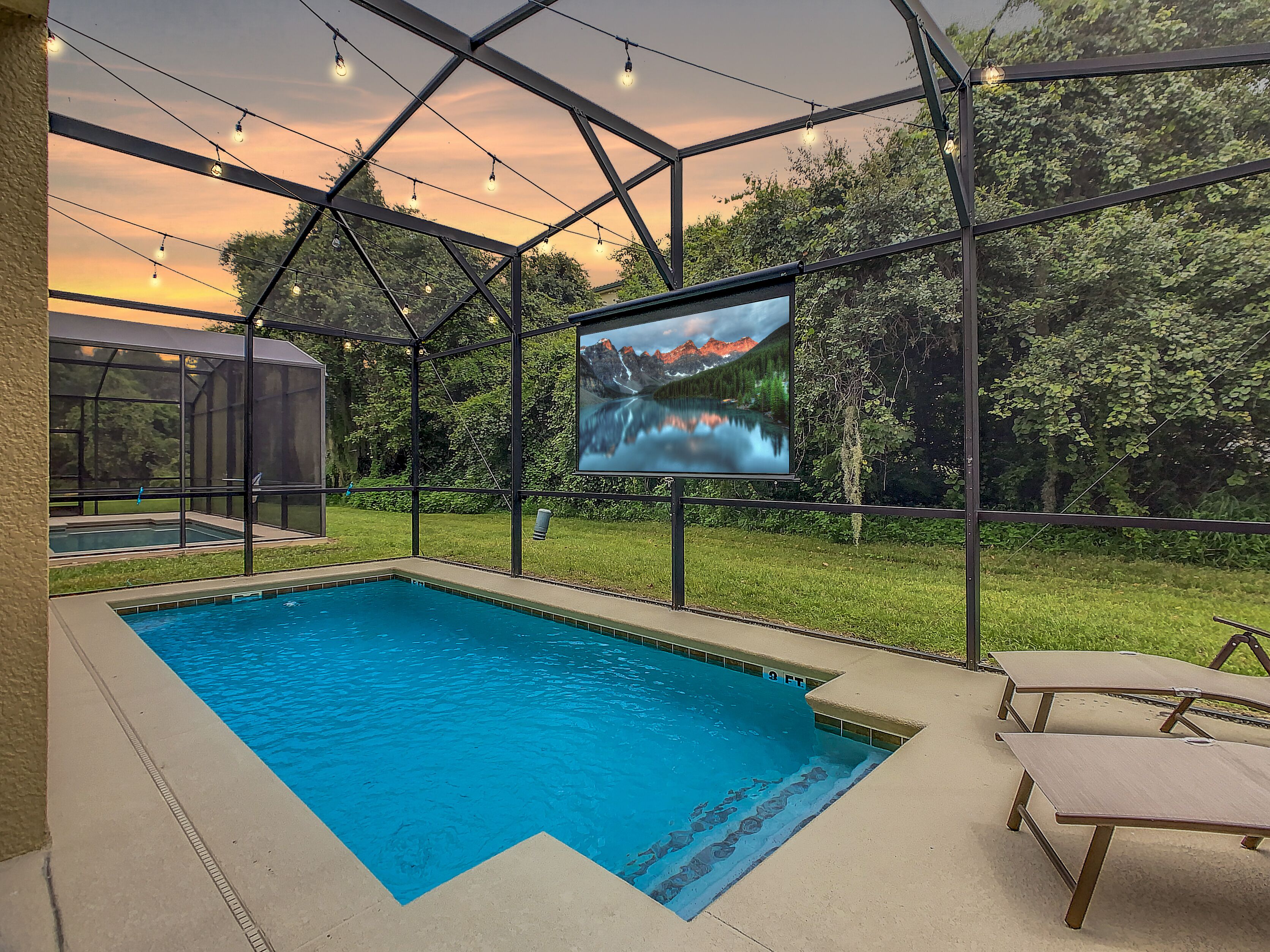 A heated pool