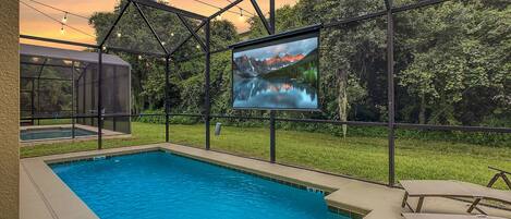 A heated pool