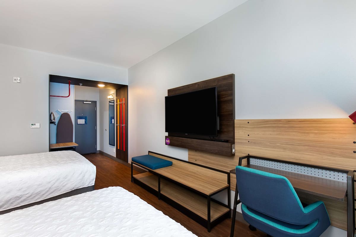 room, 2 queen beds, accessible (hearing) | desk, laptop workspace, blackout curtains, iron/ironing board