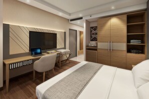 Ropa de cama de alta calidad y minibar
