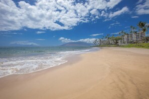 Playa en los alrededores, camastros y toallas de playa 