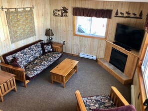 Smart TV, fireplace, DVD player, video library - Boutique Resort, 2 bedroom cabin in the North Woods of Minnesota (Ely)