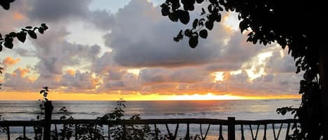 Plage, chaises longues, serviettes de plage