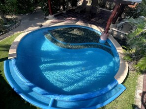 An infinity pool, a heated pool