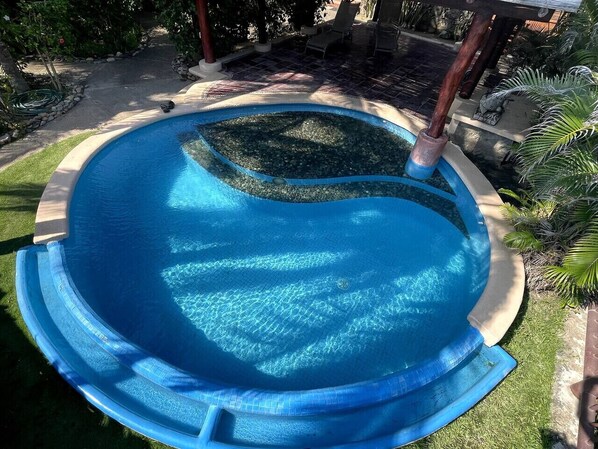 An infinity pool, a heated pool