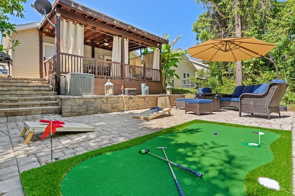 Our putting green is a fun place to practice or for your kids to play.
