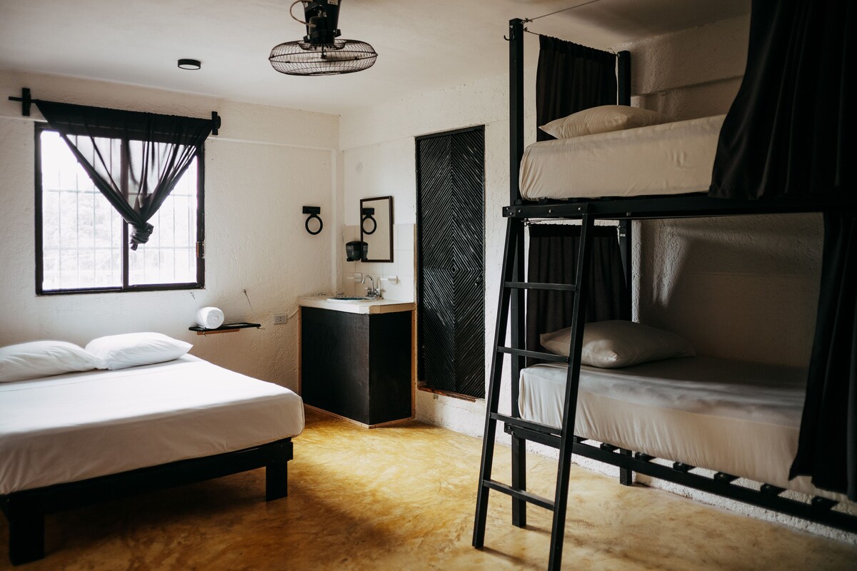 shared dormitory accommodation in Hostel Oryx Tulum