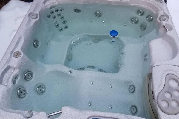 Hot tub all year round.