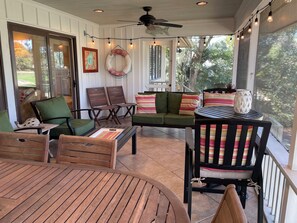 House, Multiple Beds, Patio, Golf View (42 North Sea Pines Drive) | Outdoor dining - 42 N. Sea Pines Drive at The Sea Pines Resort (Hilton Head Island)