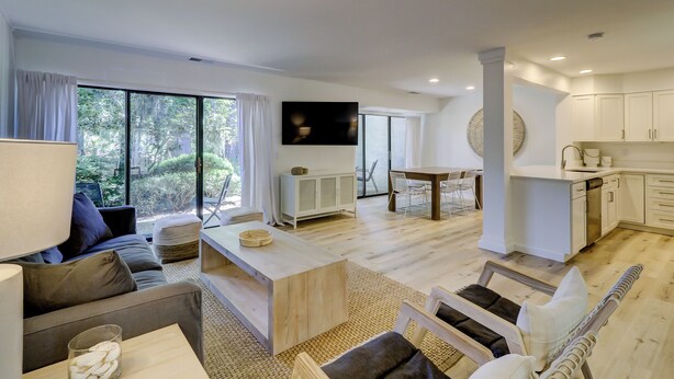 Villa, Multiple Beds, Kitchen, Golf View (506 Plantation Club Villas) | Living area - 506 Plantation Club Villas at The Sea Pines Resort (Hilton Head Island)
