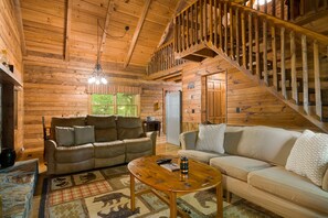 Televisio, takka, pöytätennispöytä