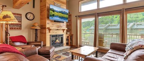 TV connectée, cheminée