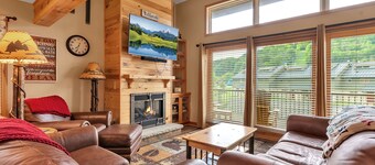 Updated townouse across from Holiday Valley - walk to ski lifts, pool and golf .