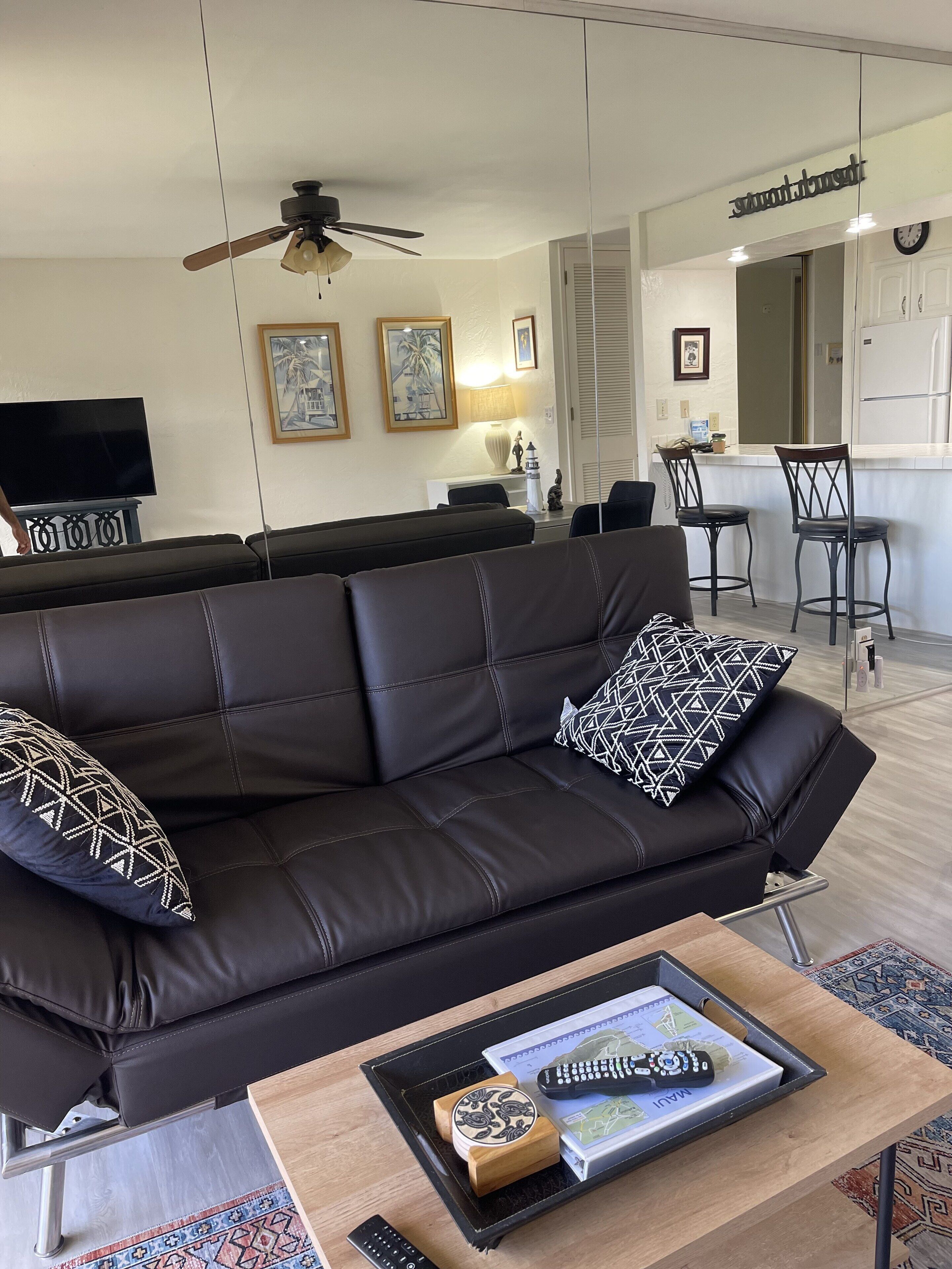 Smart TV, DVD player, books