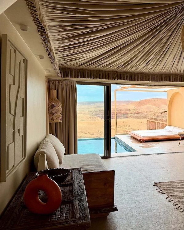 Executive Tent, Private Pool | Egyptian cotton sheets, premium bedding, pillow-top beds, minibar - Agafay Luxury camp (Agafay)