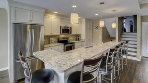 Villa, Multiple Beds, Patio | Private kitchen | Coffee/tea maker, fridge, microwave, oven - 1266 Harbour Town Club at The Sea Pines Resort (Hilton Head Island)