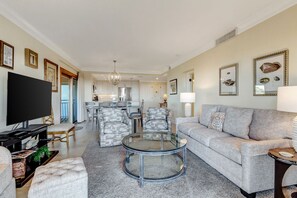 Villa, Multiple Beds, Kitchen (1868 Beachside Tennis) | Living area | 40-inch TV with digital channels