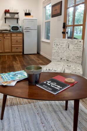 Cottage, 1 Bedroom | Living area | 32-inch Smart TV with digital channels, TV, printers - The Virginia May (Fort Worth)