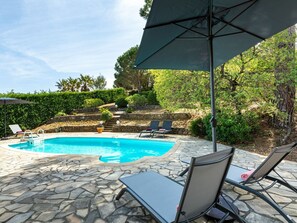 Pool - Wonderful private villa with private pool, WIFI, A/C, TV, terrace, pets allowed and panoramic view (La Garonnette-plage)