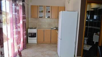 Apartment | Private kitchen | Fridge, oven, electric kettle