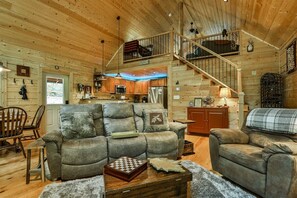 Smart TV, fireplace, DVD player